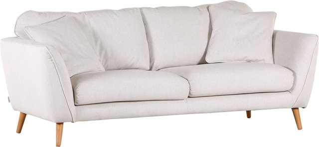 3 Sitzer Sofa KASCHMIR in Beige mit Stoffbezug und Massivholzgestell B: 215 cm, H: 70 cm, T: 98 cm - Bild 1
