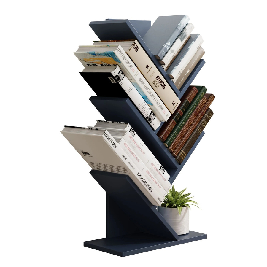 VCM Standregal Nulis Bücherregal aus Holz in Anthrazit B/T/H: 77 x 40 x 20 cm - Bild 2
