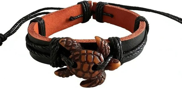 weyena Lederarmband, Schwarz, Unisex - Bild 1