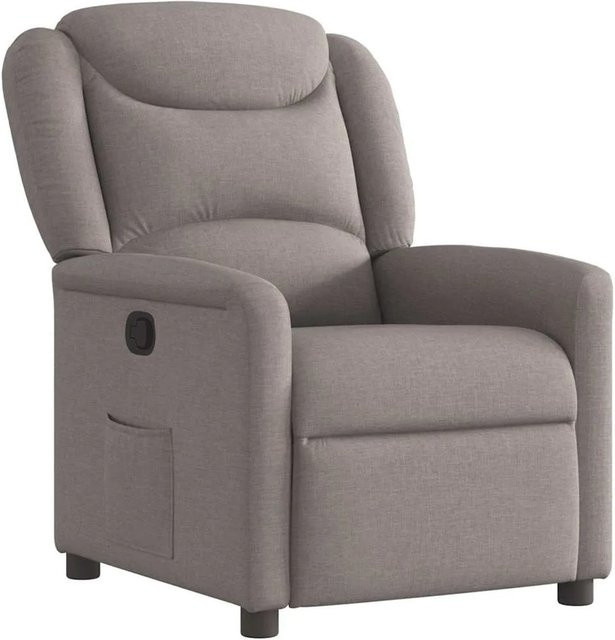 vidaXL Relaxsessel in Taupe aus Stoff mit Armlehnen und manueller Verstellung - Bild 1
