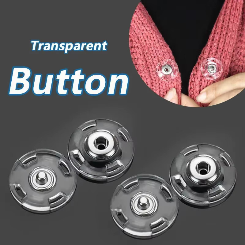 Transparente Acryl-Druckknöpfe als unsichtbare Verschlüsse für DIY-Kleidung und zum Nähen von Baby-Mänteln oder Pullovern - Bild 3