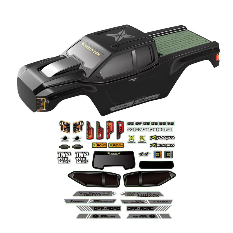 Rlaarlo Omni Terminator RC-Truck-Karosserie, Zubehör, Schwarz - Bild 1