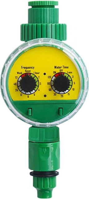 Automatischer Bewässerungsschlauch mit integriertem Timer aus Kunststoff in Grün für den Garten - Bild 1