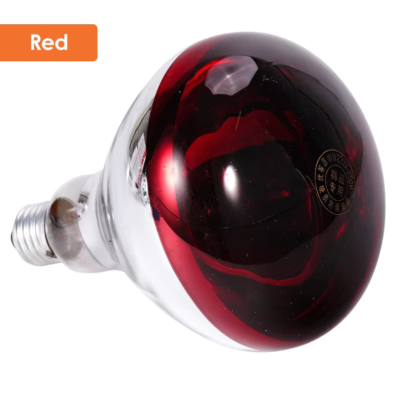 JIECARE Tierzucht-Isolierlampe aus Glas in Weiß mit E27 Fassung und 220 V für Infrarot-Wärmeanwendungen bei Geflügelbrütern und Küken - Bild 4