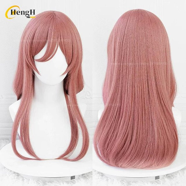 TQQS Nakano Cosplay Perücke, 58cm, Dunkelrosa, Synthetikhaar, Unisex - Bild 1