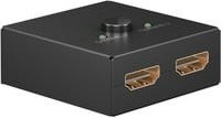 goobay HDMI-Umschaltbox 2 auf 1, manueller HDMI Switch, 4K @ 30Hz, Schwarz - Bild 1