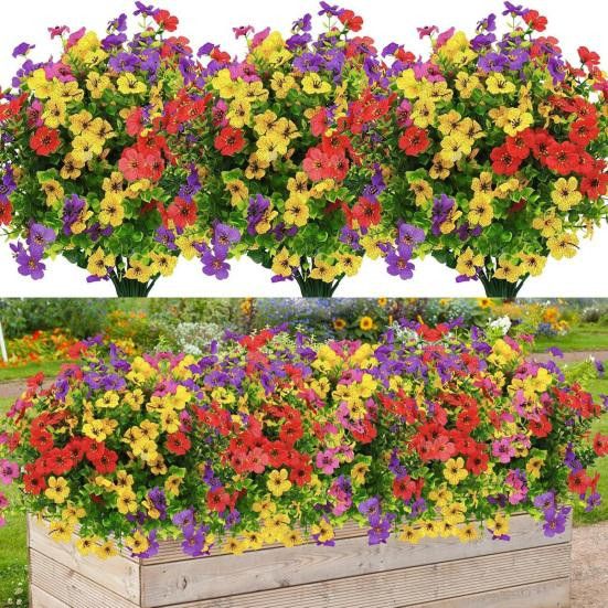 Yousheng Künstliche Eukalyptusblumen Gelb UV-beständig für Außenbereich und Blumenarrangements - Bild 3