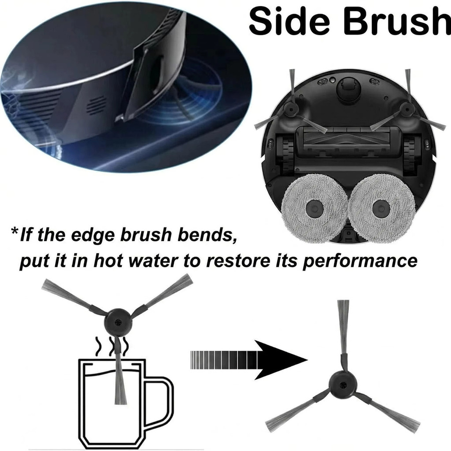 Dreame Zubehör-Set für X40 Ultra, X40 Pro und L40 Ultra mit Hauptbürsten, Seitenbürsten, Wischtüchern, HEPA-Filtern und Staubbeuteln - Bild 4