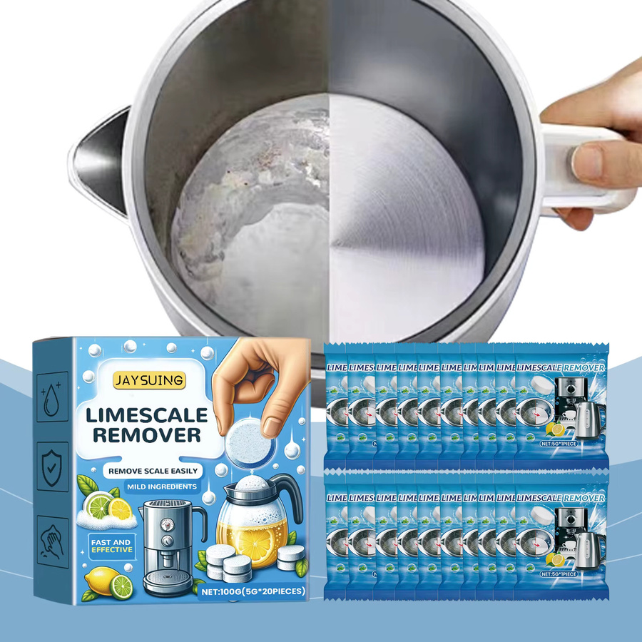 jaysuing Kalk-Entferner Brausetabletten mit Zitronenduft zur Reinigung von Wasserkochern in Blau - Bild 3