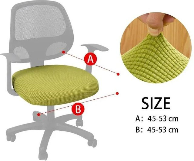 Universal Stuhlbezug von Love Home Garden in Gelb, elastischer Sitzbezug aus Polyester und Elastan für Bürostühle und Sessel - Bild 1