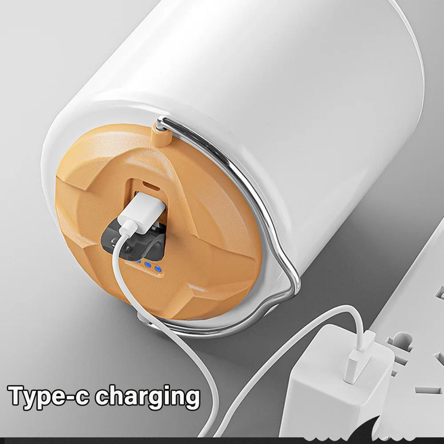 YJMP Super Lighting LED Campinglaterne mit USB-Akku, wasserdichte Hängelaterne für Outdoor und Garten in Mahagonibraun - Bild 5