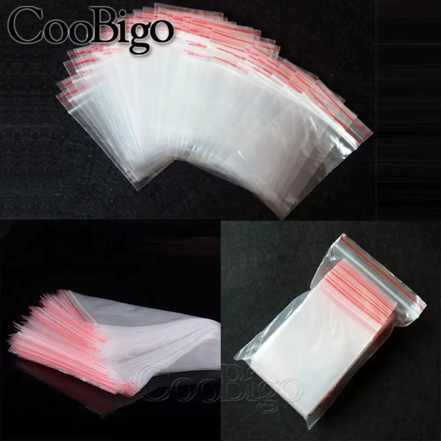 100 Stück transparente Zip-Lock-Plastiktüten aus Polyethylen zur sicheren Lebensmittelaufbewahrung und Vakuumverpackung - Bild 4