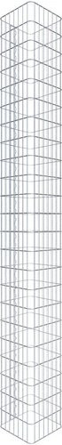 Gabiona Gabionensäule aus verzinktem Stahl, silbergrau, B/T/H: 37 x 37 x 230 cm - Bild 1