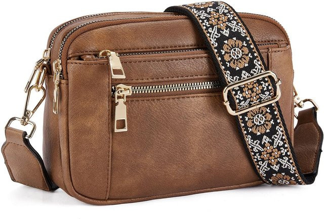 Weft Umhängetasche Damen, veganes Leder, black - Bild 1