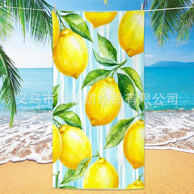 WJG Pretty A Strandtuch Zitrone Gelb aus Mikrofaser, B/H: 70 x 140 cm - Bild 1