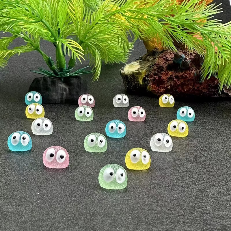 10 Stück Leuchtende Miniatur-Feengarten Deko-Accessoires von JETTING in Schwarz und Elfenfarben mit Tierfiguren aus Kunststoff - Bild 2