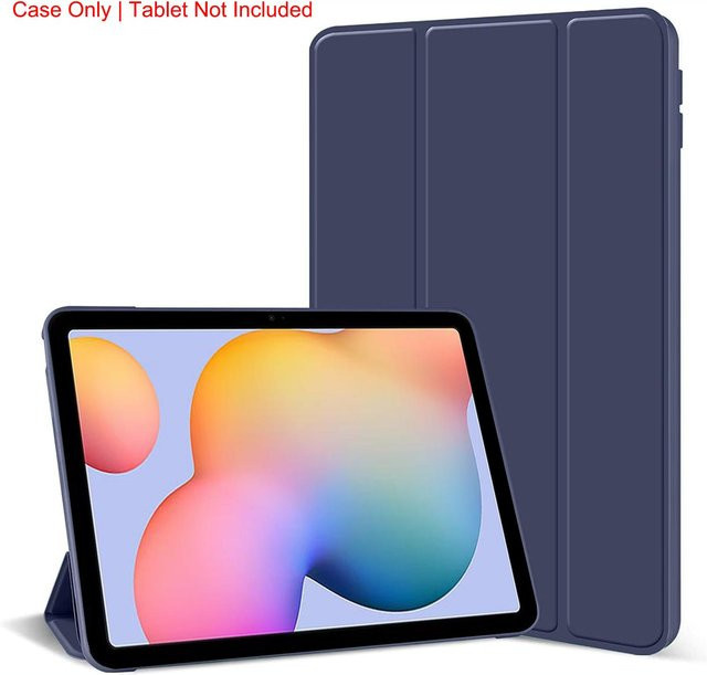 Samsung Galaxy Tab S6 Lite 10,4'' Tri-Fold Flip-Hülle aus PU-Leder mit Magnetständer in Blau - Bild 1