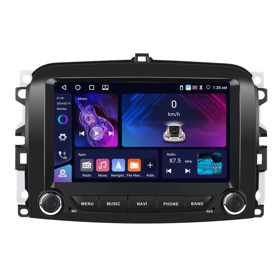 Podofo 7 Zoll Carplay Multimedia Player für FIAT 500L mit Android, GPS, WIFI und Mirrorlink in Schwarz - Bild 5