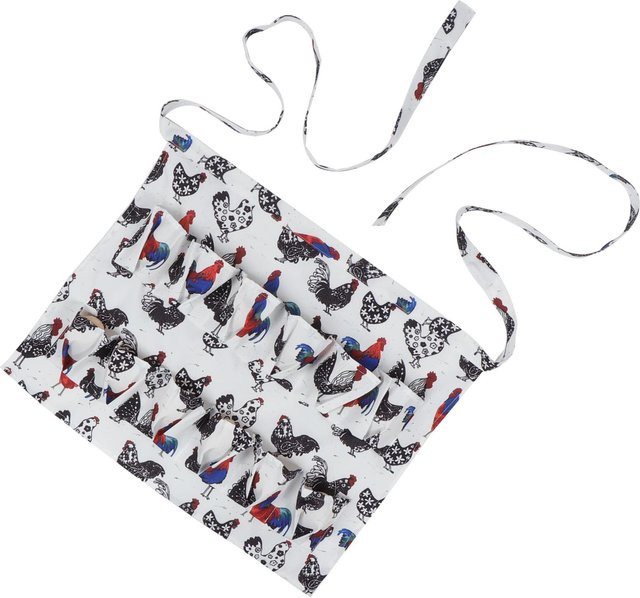 Eiersammelschürze mfySpace mit 12 Taschen in Weiß für Hühner und Enten - Bild 1