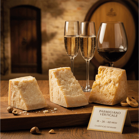 Caseificio Gennari Parmigiano Reggiano Parmesan drei Reifegrade 1050 g - Bild 1