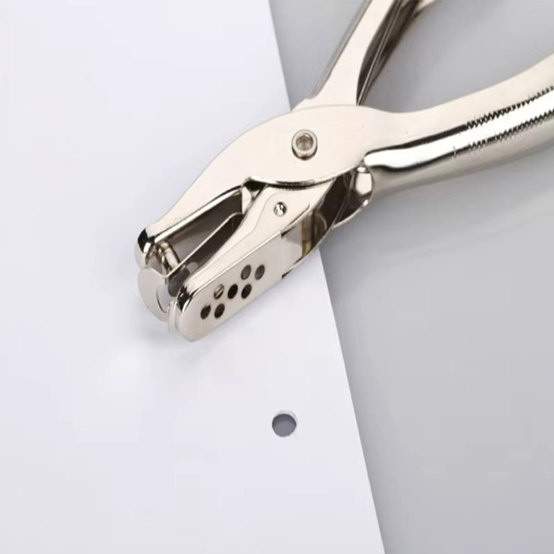 Multifunktionaler Einzellocher aus Metall in Silber für 3 mm und 6 mm runde Löcher - Bild 2