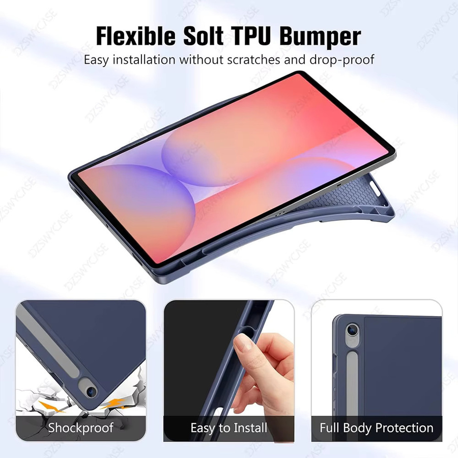 Samsung Schutzhülle für Galaxy Tab S10, S9 FE, S10 Lite (10,9 Zoll) und S9 (11 Zoll) in Blau mit automatischer Sleep/Wake-Funktion - Bild 4