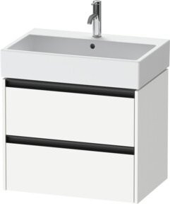 Duravit Waschtischunterschrank Ketho.2 in Weiß mit 2 Schubladen, wandhängend, B: 68,4 cm, T: 46 cm, H: 54,9 cm - Bild 1