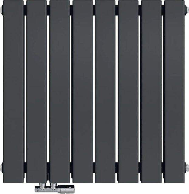 Emke Flach Paneelheizkörper Anthrazit, einlagig, B: 63 cm, H: 62 cm, 450W - Bild 1