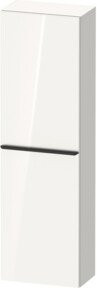 Duravit Halbhochschrank D-Neo mit 1 Tür und 4 Regalböden, Wandmontage, Schwarz/Weiß Hochglanz, Breite: 40 cm, Tiefe: 24 cm, Höhe: 132 cm - Bild 1