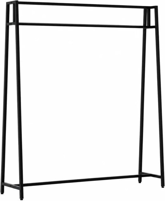 DELUKE Kleiderständer FRITZ Kleiderstange aus Metall in Schwarz Matt mit Industriedesign, B/T/H: 120 x 35 x 150 cm - Bild 1