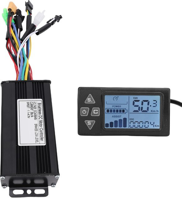 Igeteck Elektrofahrrad Controller Kit mit S861 LCD Display Panel und 3-Modus Sinus Controller in Grau und Schwarz - Bild 1