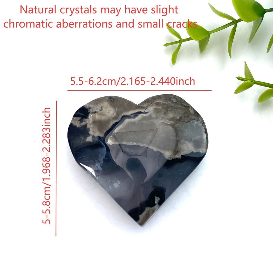 CrystalHola Fluoreszierendes Achat-Herz in Multicolour, UV-reaktiver Naturstein als Dekoration für dein Zuhause - Bild 3