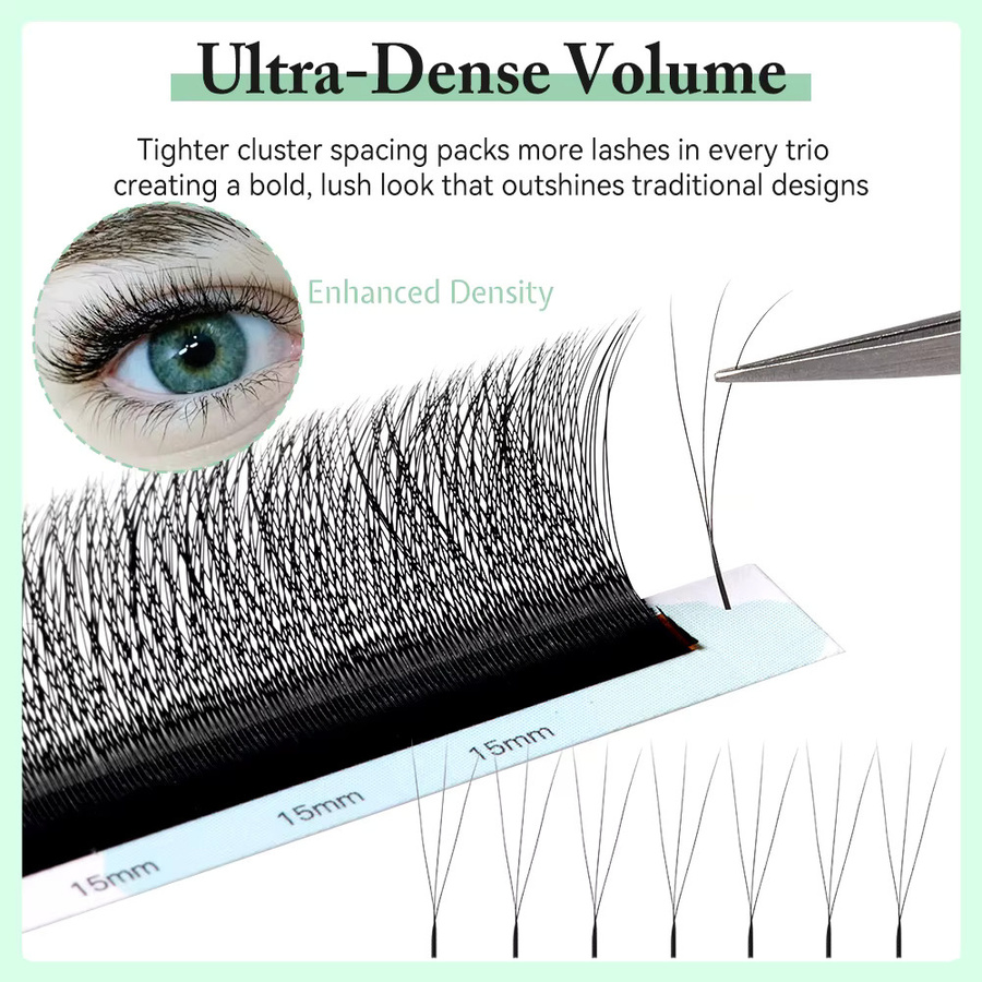 Yelix Narrow 3D W Shape Lashes, Volumen-Wimpernverlängerungen, Classic black - Bild 2