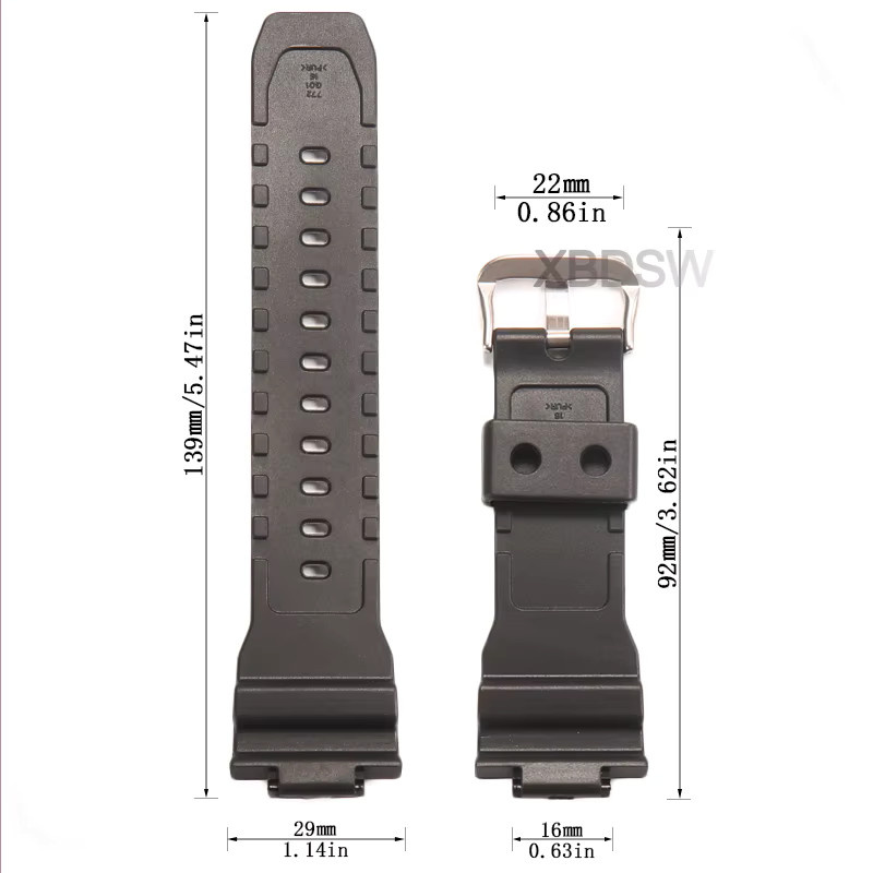 Casio Uhrenarmband Harz, Schwarz, Herren - Bild 2