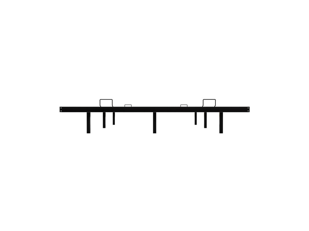 Juskys Metallbett Palamos in Schwarz mit LED-Beleuchtung und Lattenrost, schwebendes Design, B/T/H: 140 x 200 cm - Bild 3