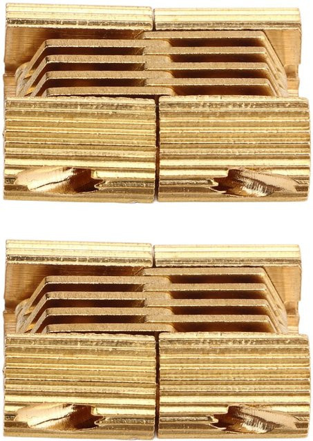 TOMTOP JMS 2 Stück verdeckte Scharniere aus Kupfer in Gold mit 180-Grad-Öffnung für Schranktüren und Geschenkboxen - Bild 1