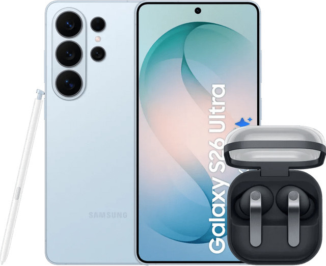 Samsung Galaxy S26 Ultra 512GB Hellblau 5G und Samsung Galaxy Buds4 Pro Schwarz - Bild 1