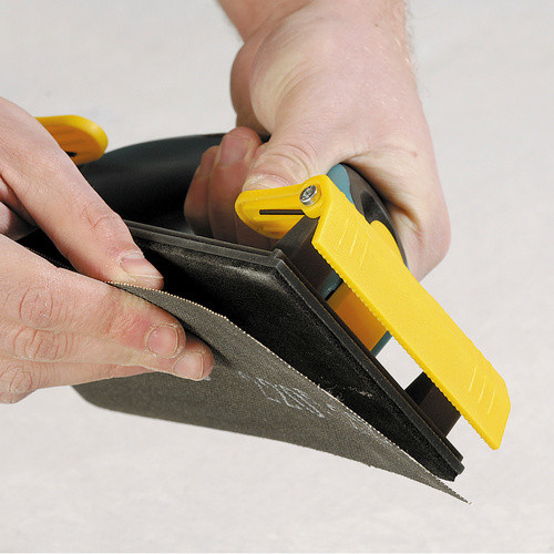 Wolfcraft Handschleifer Universal mit 2-K-Wechselgriff in Schwarz, Gelb und Grün - Bild 4