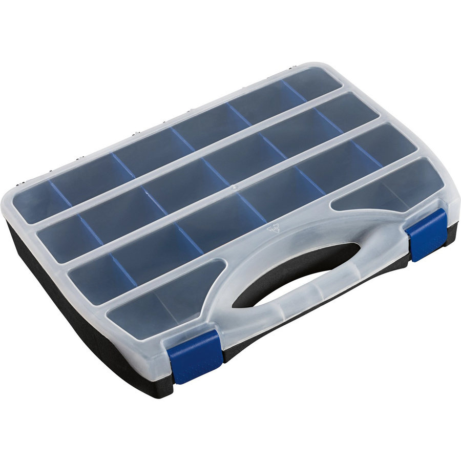 LUX-TOOLS Sortierkasten mit flexibler Facheinteilung, transparent, Breite: 36,4 cm - Bild 2