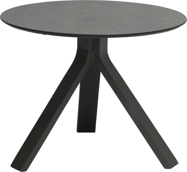 Stern FREDDIE Beistelltisch rund aus Aluminium in Anthrazit mit Silverstar 2.0 Smoky Tischplatte, Durchmesser: 60 cm, Höhe: 48 cm - Bild 1