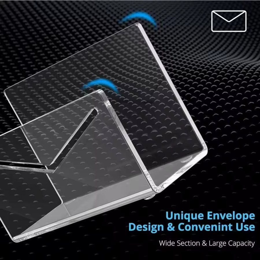 Acryl Briefhalter für den Schreibtisch Transparent Mail Organizer für Post und Dokumente - Bild 4
