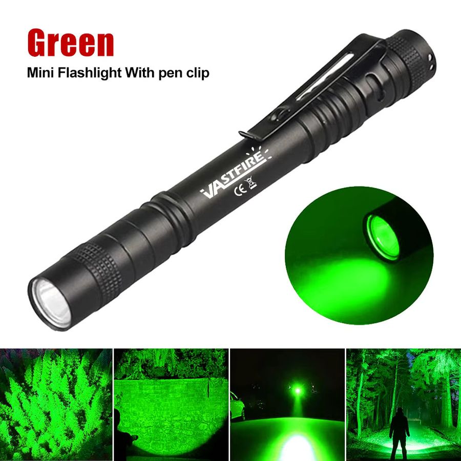 VASTFIRE Mini-Taschenlampen Grün wasserdicht für Camping und Außenbeleuchtung - Bild 3