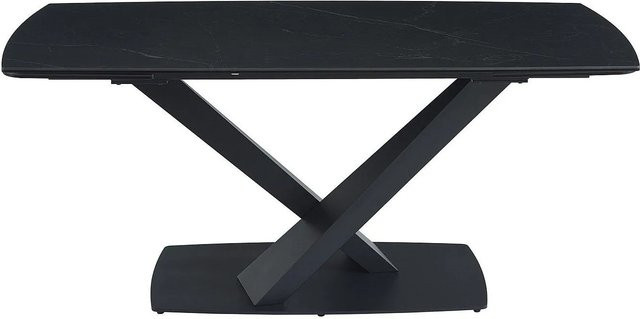 Maison Céphy Esstisch Malata in Schwarz mit Keramikplatte in Marmor-Optik, ausziehbar, B/T/H: 260 x 180 x 76 cm - Bild 1