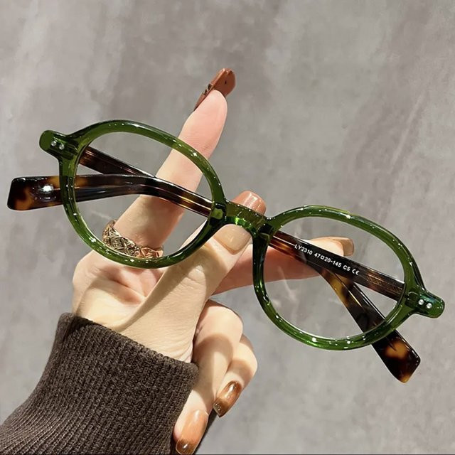 Nerdy Korrektionsbrille, oval, Vollrand, Schildpatt - Bild 1