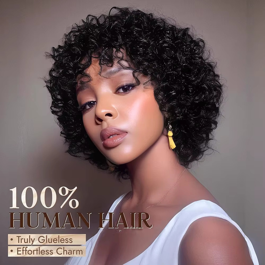 OYM HAIR Afro Curly Perücke, Jerry Curl, Damen - Bild 3