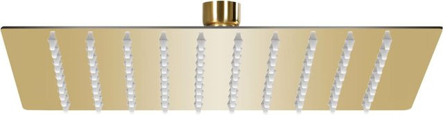 vidaXL Regenbrause aus Edelstahl in Gold, quadratisch, B/B: 20 x 20 cm - Bild 1