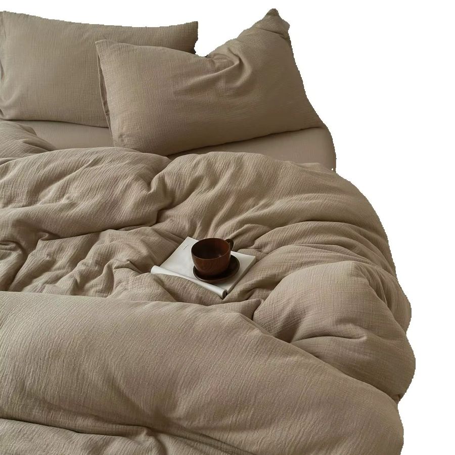Bettbezug-Set Lorenzo aus 100 % Baumwolle mit faltigem Garn in Yanmai, B/H: 220 x 240 cm - Bild 2