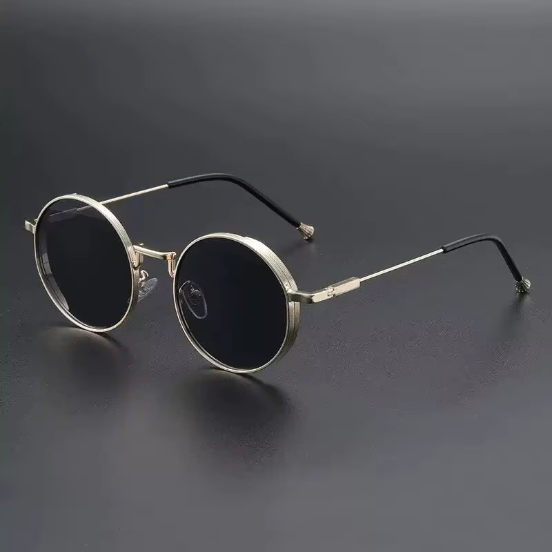 ERIKOLE Sonnenbrille, Metall, Rund, Vollrand, Gold - Bild 1