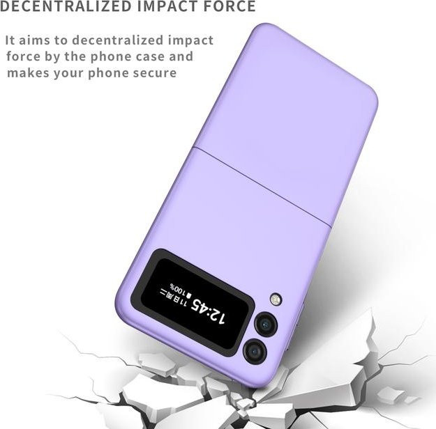 Stoßfeste und rutschfeste Handyhülle von EIN XIONG GU für Samsung Galaxy Z Flip3, Z Flip4 und Z Flip4 5G in Violett - Bild 1