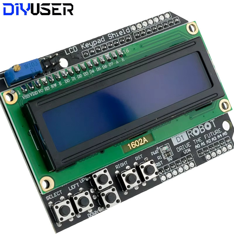 DIYUSER LCD 1602 Keypad Shield Display Modul mit blauem Bildschirm - Bild 4